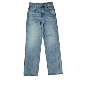 Classic High-Rise Straight Leg Jeans - Light Blue